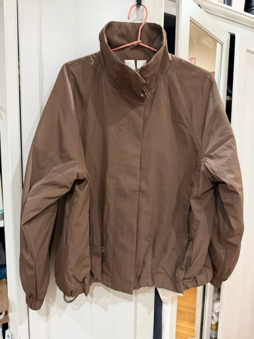 ARKET Taupe Padded Windbreaker Jacket XS